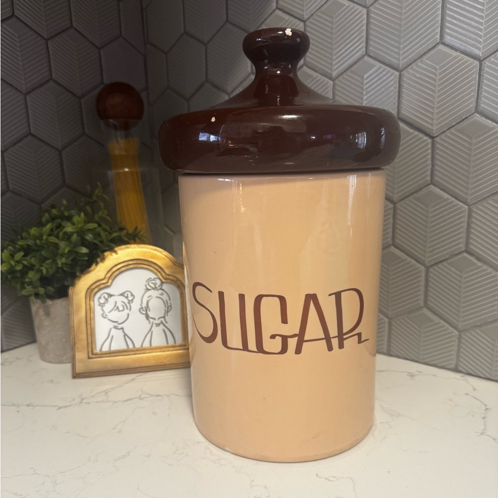 Ceramic Sugar Canister with Lid